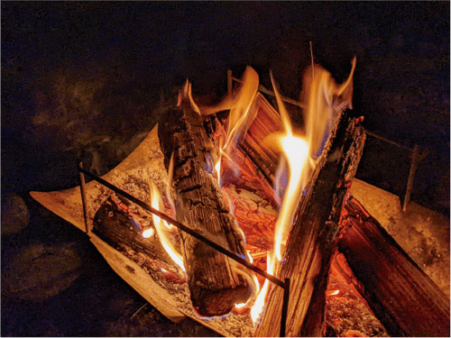 焚き火コーナー